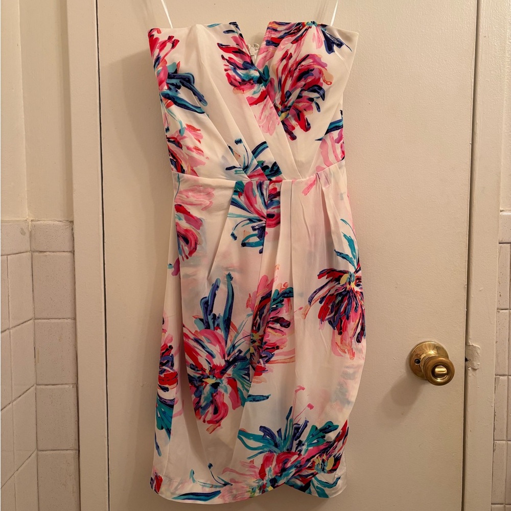 YUMI KIM Floral Strapless Cocktail Dress size XS